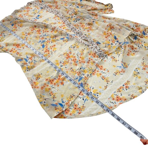 Band Of Gypsies Women Open Front Floral Kimono Cardigan SZ XS/S 100% Polyester - Picture 6 of 11